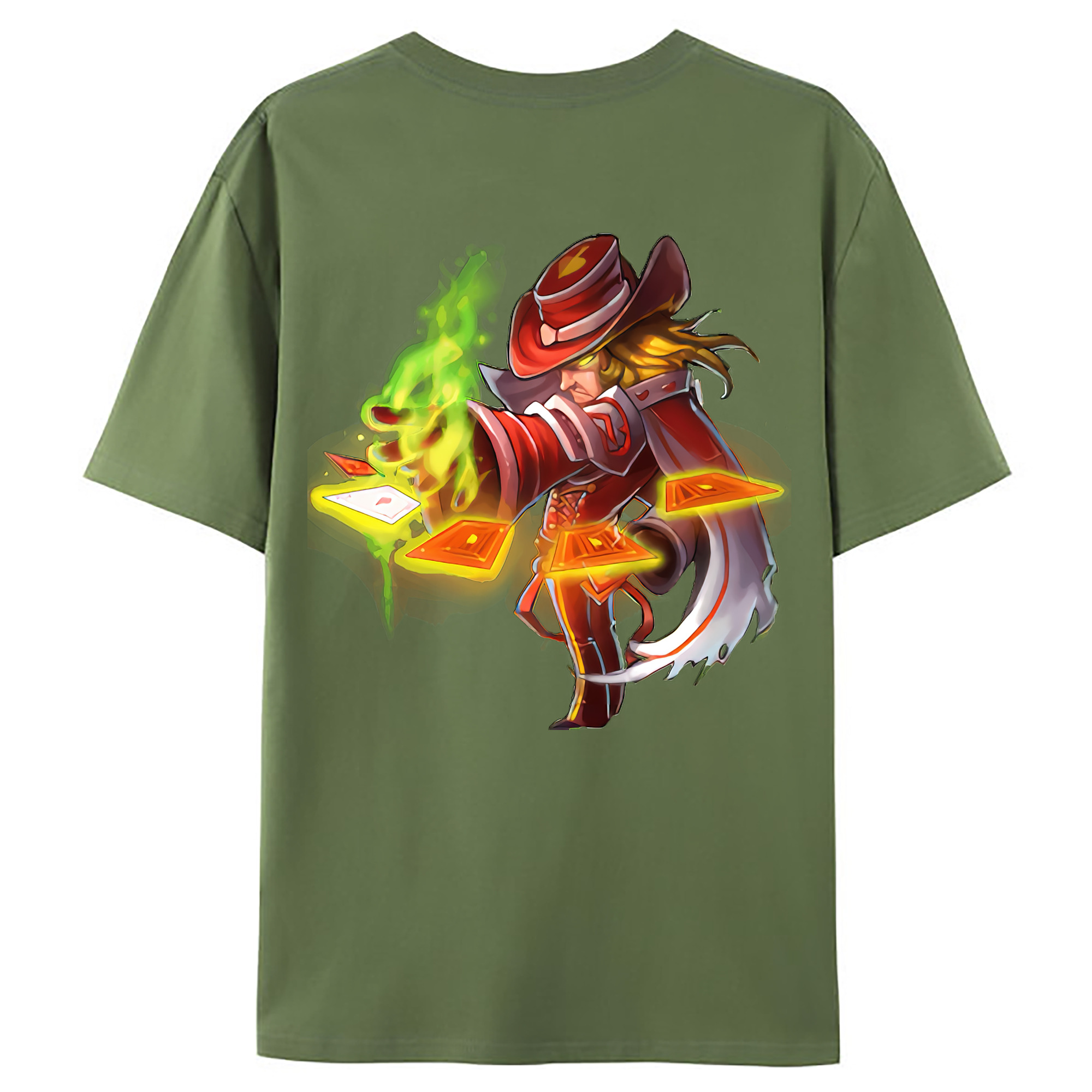 （画像用） リーグ・オブ・レジェンド League of Legends LOL 綿100％ メンズ半袖Tシャツ（バックプリント） 通気性